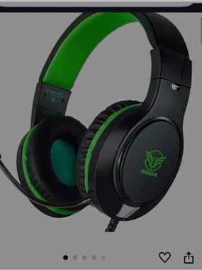 Masacegon Green-Black Gaming Headset with Microphone